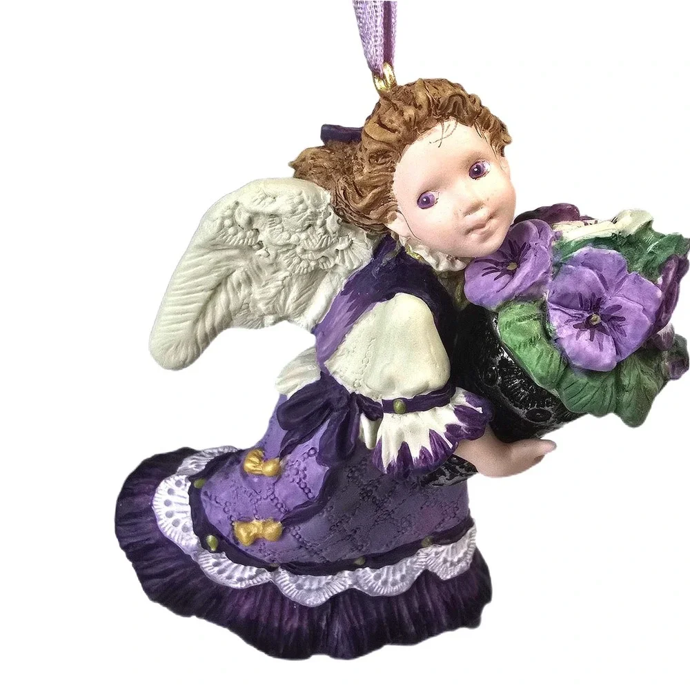 1996 Hallmark Keepsake Ornament Pansy Angel #1 in The Language of Flowers Series